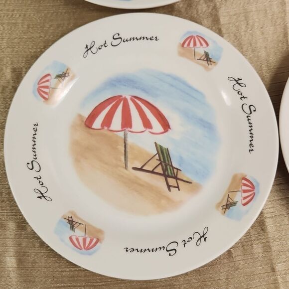Trisa Melamine Hot Summer Plate Set of 4 10" - Picture 4 of 12